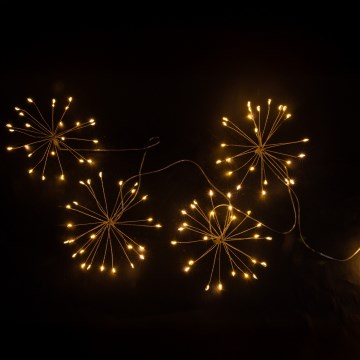 Brilagi - LED εξωτερική χριστουγεννιάτικη γιρλάντα 150xLED 5m IP44 θερμό λευκό, εφέ πυροτεχνημάτων