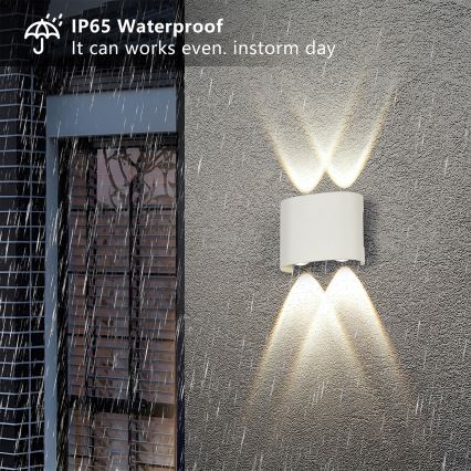 Brilagi - LED εξωτερικό επιτοίχιο φωτιστικό FLAREBOX LED/4W/230V λευκό IP65