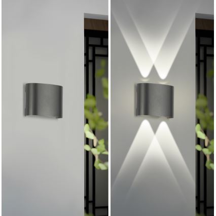 Brilagi - LED Εξωτερική τοιχογραφία FLAREBOX LED/4W/230V ανθρακί IP65