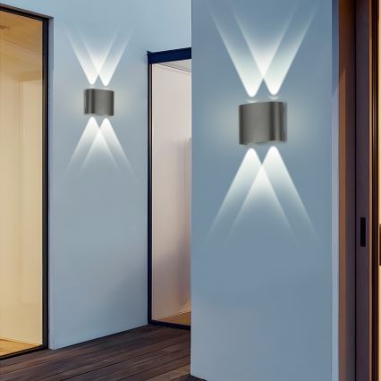Brilagi - LED Εξωτερική τοιχογραφία FLAREBOX LED/4W/230V ανθρακί IP65