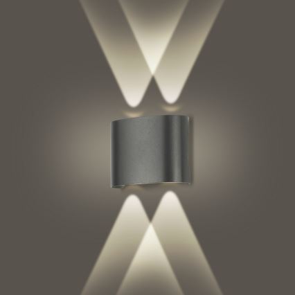 Brilagi - LED Εξωτερική τοιχογραφία FLAREBOX LED/4W/230V ανθρακί IP65