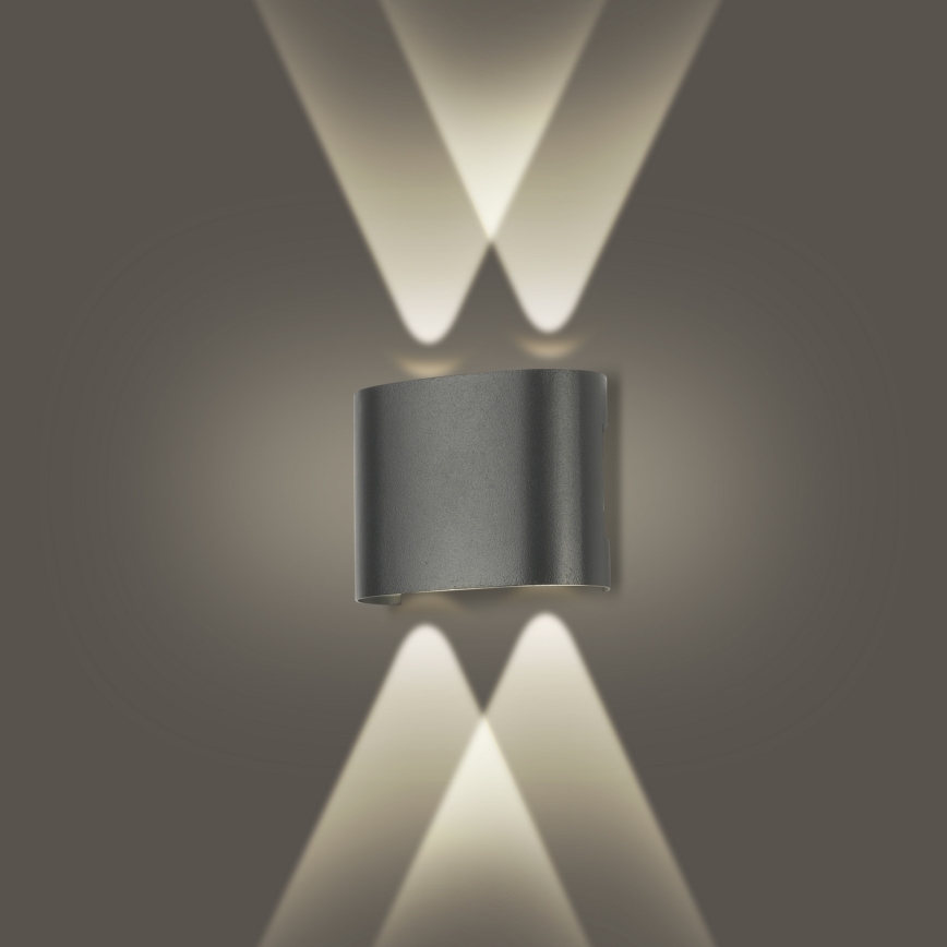 Brilagi - LED Εξωτερική τοιχογραφία FLAREBOX LED/4W/230V ανθρακί IP65