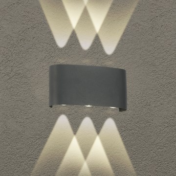Brilagi - LED Εξωτερική τοιχογραφία FLAREBOX LED/6W/230V ανθρακί IP65