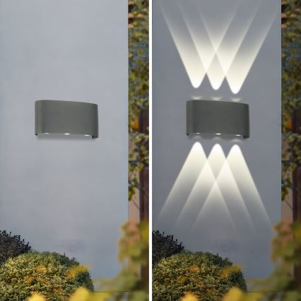 Brilagi - LED Εξωτερική τοιχογραφία FLAREBOX LED/6W/230V ανθρακί IP65
