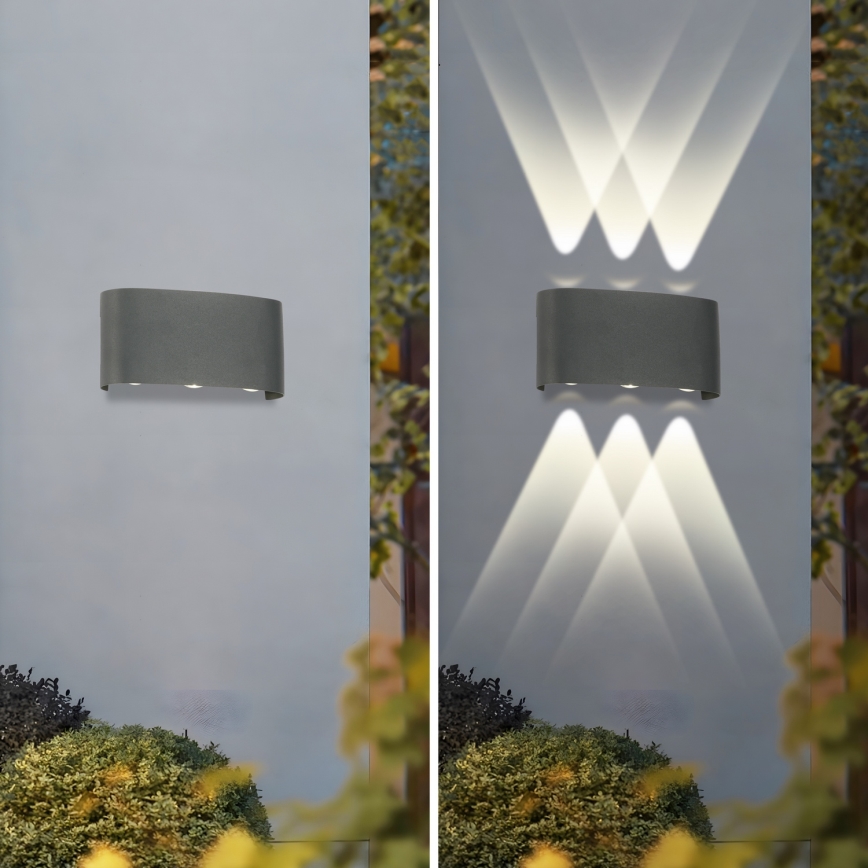 Brilagi - LED Εξωτερική τοιχογραφία FLAREBOX LED/6W/230V ανθρακί IP65