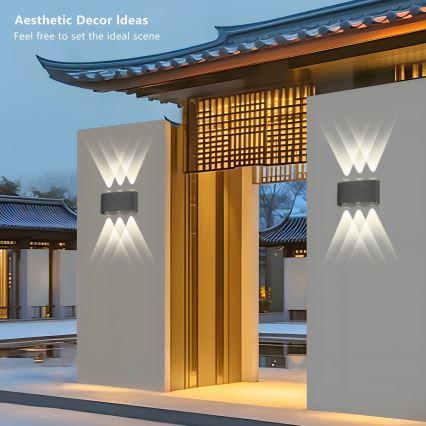 Brilagi - LED Εξωτερική τοιχογραφία FLAREBOX LED/6W/230V ανθρακί IP65