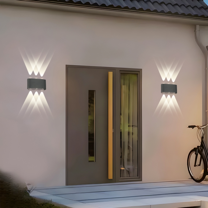 Brilagi - LED Εξωτερική τοιχογραφία FLAREBOX LED/6W/230V ανθρακί IP65