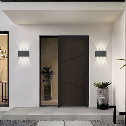 Brilagi - LED Εξωτερική τοιχογραφία FLAREBOX LED/6W/230V ανθρακί IP65