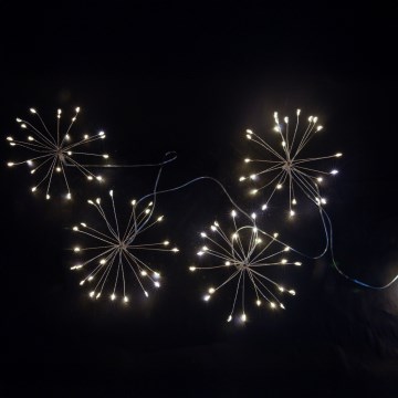 Brilagi - LED εξωτερική χριστουγεννιάτικη γιρλάντα 150xLED 5m IP44 ψυχρό λευκό, εφέ πυροτεχνημάτων