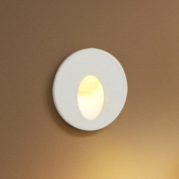 Brilagi - LED Εξωτερικό εντοιχισμένο φωτιστικό STAIRDOT LED/2W/230V λευκό IP65 στρογγυλό