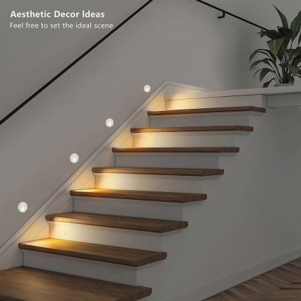 Brilagi - LED Εξωτερικό εντοιχισμένο φωτιστικό STAIRDOT LED/2W/230V λευκό IP65 στρογγυλό