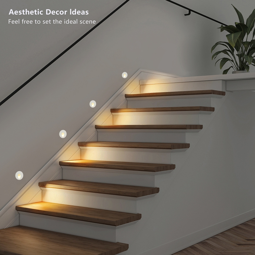 Brilagi - LED Εξωτερικό εντοιχισμένο φωτιστικό STAIRDOT LED/2W/230V λευκό IP65 στρογγυλό