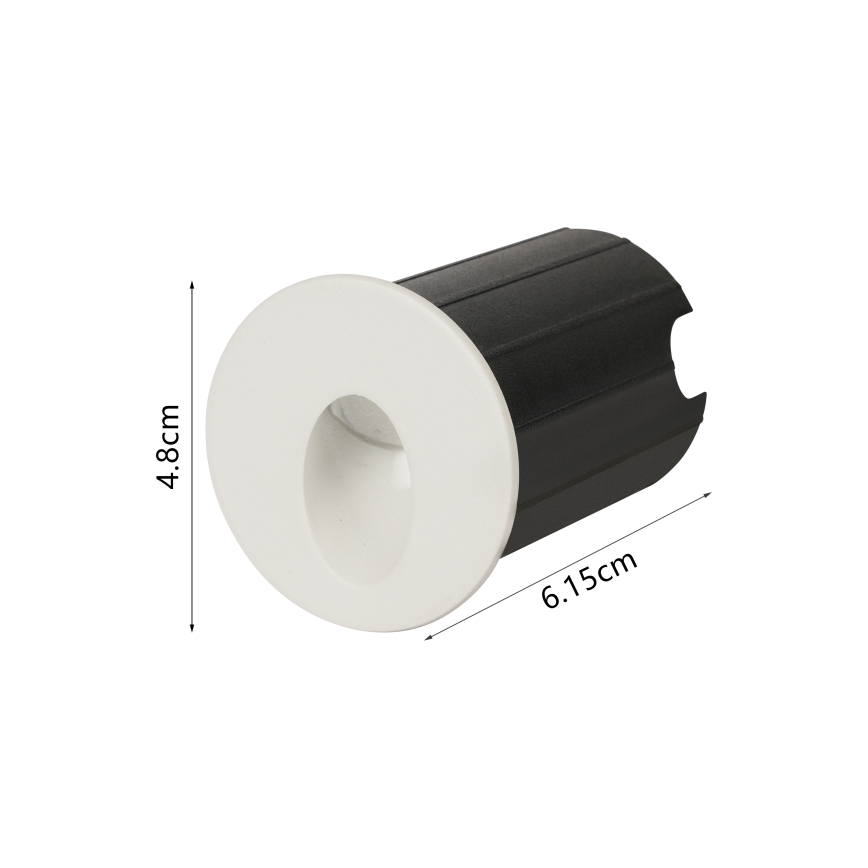 Brilagi - LED Εξωτερικό εντοιχισμένο φωτιστικό STAIRDOT LED/2W/230V λευκό IP65 στρογγυλό