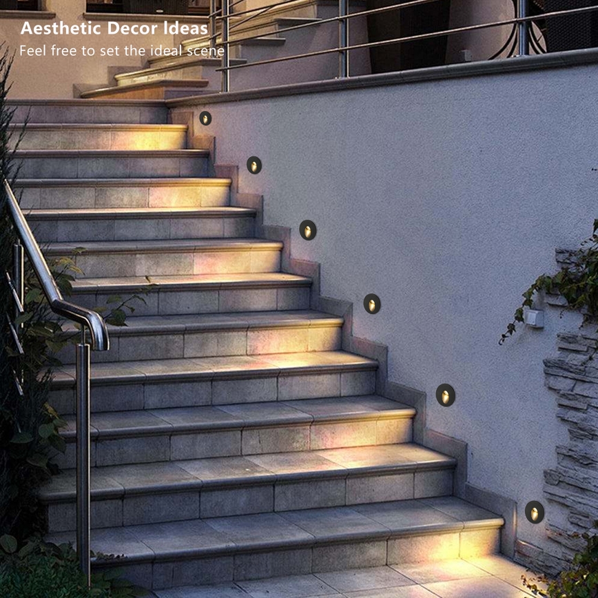 Brilagi - LED Εξωτερικό εντοιχισμένο φωτιστικό STAIRDOT LED/2W/230V μαύρο IP65 στρογγυλό
