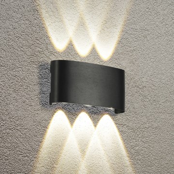 Brilagi - LED Εξωτερικό Επιτοίχιο Φωτιστικό FLAREBOX LED/6W/230V μαύρο IP65