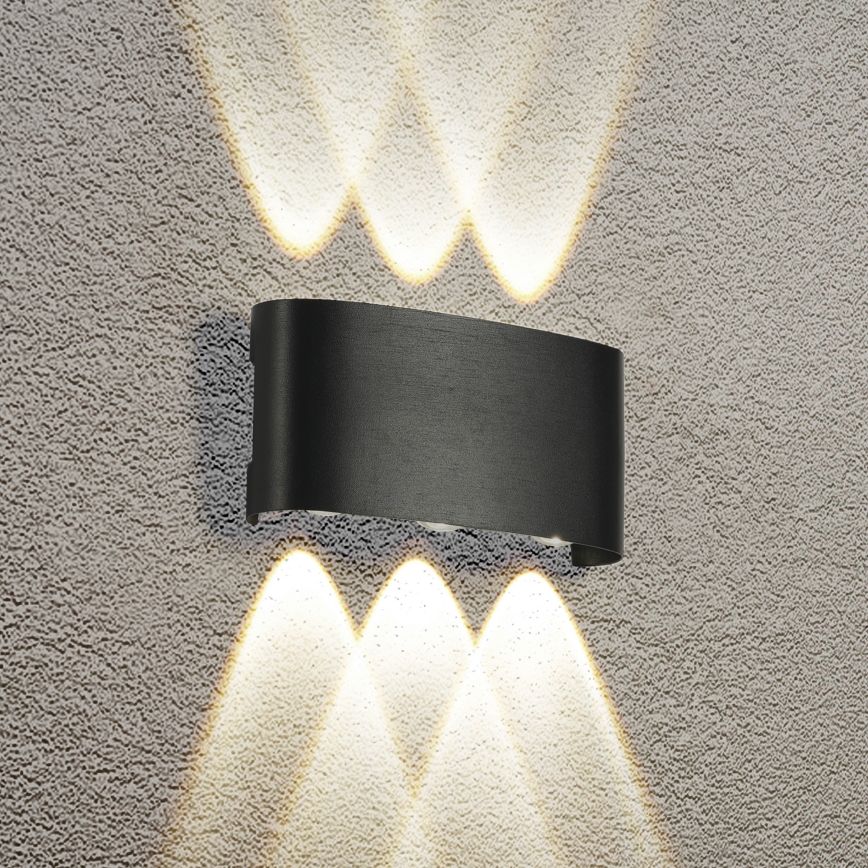Brilagi - LED Εξωτερικό Επιτοίχιο Φωτιστικό FLAREBOX LED/6W/230V μαύρο IP65