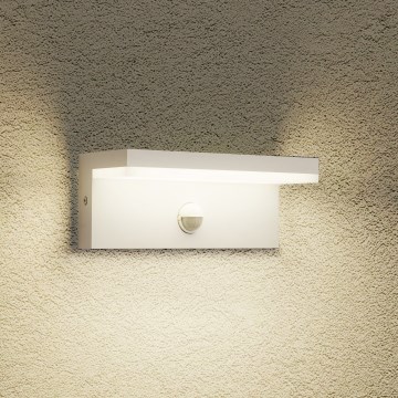 Brilagi - LED Εξωτερικό επιτοίχιο φωτιστικό με αισθητήρα TESSI LED/10W/230V λευκό IP54