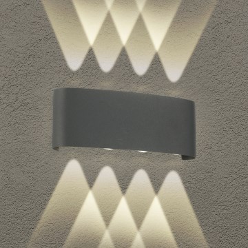 Brilagi - LED Εξωτερικό τοίχο φωτιστικό FLAREBOX LED/8W/230V ανθρακί IP65