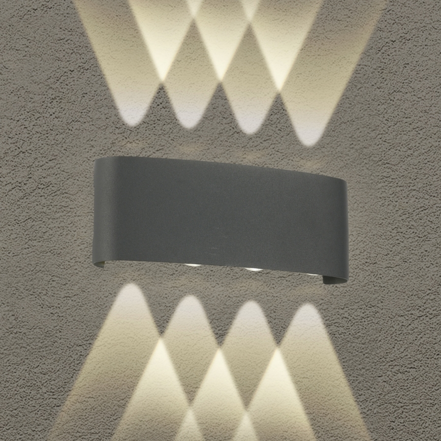 Brilagi - LED Εξωτερικό τοίχο φωτιστικό FLAREBOX LED/8W/230V ανθρακί IP65
