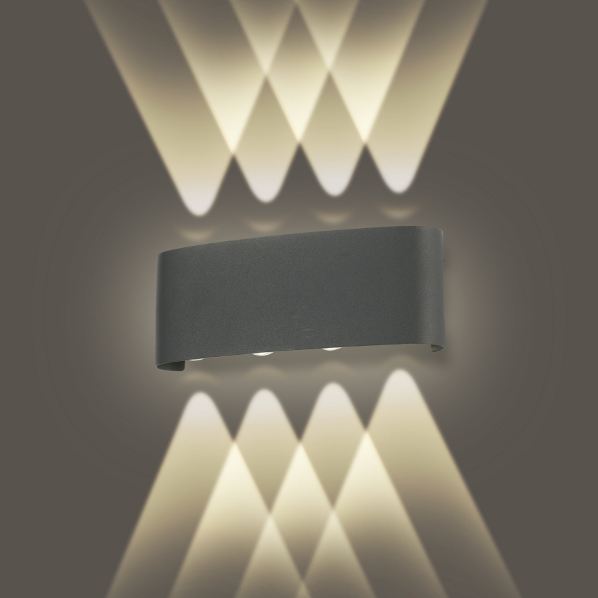 Brilagi - LED Εξωτερικό τοίχο φωτιστικό FLAREBOX LED/8W/230V ανθρακί IP65