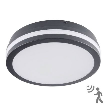 Brilagi - Εξωτερικό φωτιστικό LED με αισθητήρα BENE LED/18W/230V διάμ. 22 εκ. ανθρακί IP54