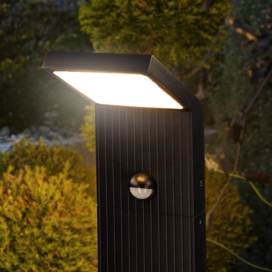 Brilagi - Εξωτερικό φωτιστικό LED με αισθητήρα RIANO LED/8W/230V ανθρακί IP65