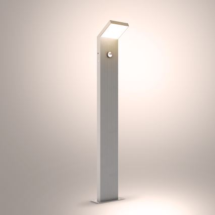 Brilagi - Εξωτερικό LED φωτιστικό με αισθητήρα RIANO LED/8W/230V ασημί IP65