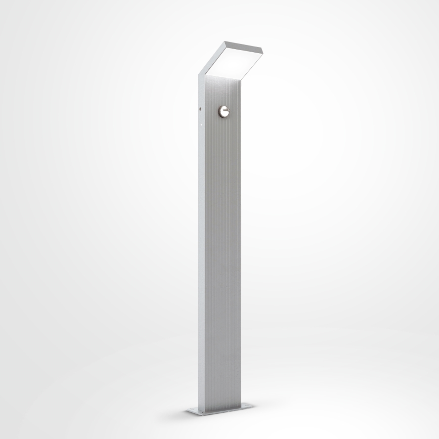 Brilagi - Εξωτερικό LED φωτιστικό με αισθητήρα RIANO LED/8W/230V ασημί IP65