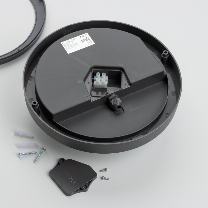 Brilagi - Εξωτερικό οροφής φωτιστικό LED/20W/230V διάμ. 23 εκ. IP54 ανθρακί