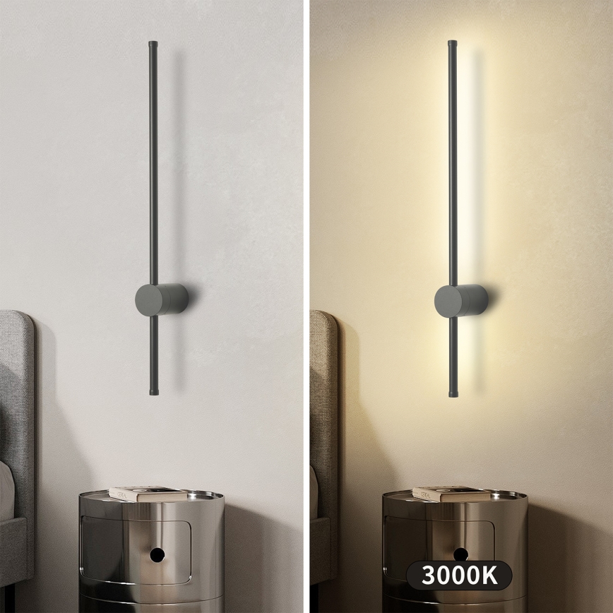 Brilagi - LED εξωτερικό επιτοίχιο φωτιστικό AURA LED/12W/230V 3000K IP54 65 cm ανθρακί CRI 90