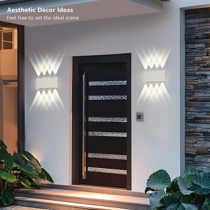 Brilagi - LED επιτοίχιο φωτιστικό εξωτερικού χώρου FLAREBOX LED/8W/230V λευκό IP65