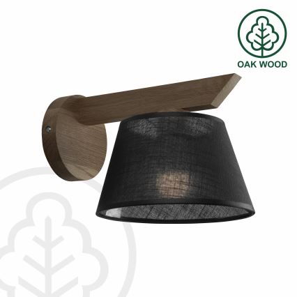 Brilagi - LED Επιτοίχιο φωτιστικό ANTHONY 1xE14/40W/230V δρυς καρυδιά/μαύρο