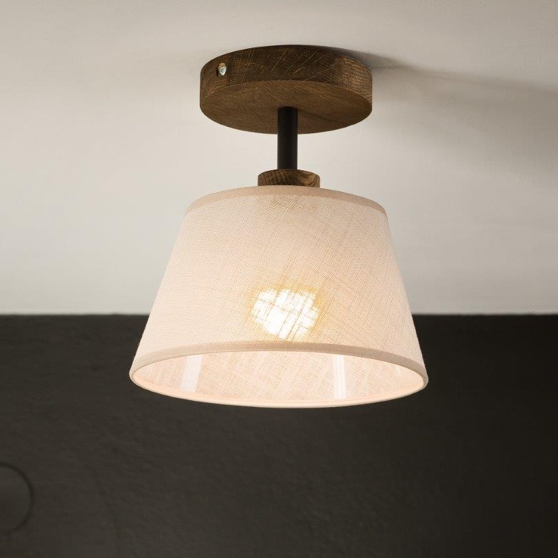 Brilagi - LED Επιτοίχιο φωτιστικό ANTHONY 1xE14/60W/230V δρυς καρυδιά/μπεζ