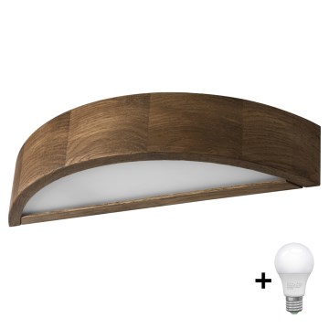 Brilagi - LED Επιτοίχιο φωτιστικό CARVALHO 1xE27/60W/230V δρυς καρυδιά