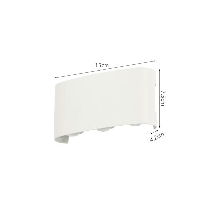 Brilagi - LED επιτοίχιο φωτιστικό εξωτερικού χώρου FLAREBOX LED/6W/230V λευκό IP65