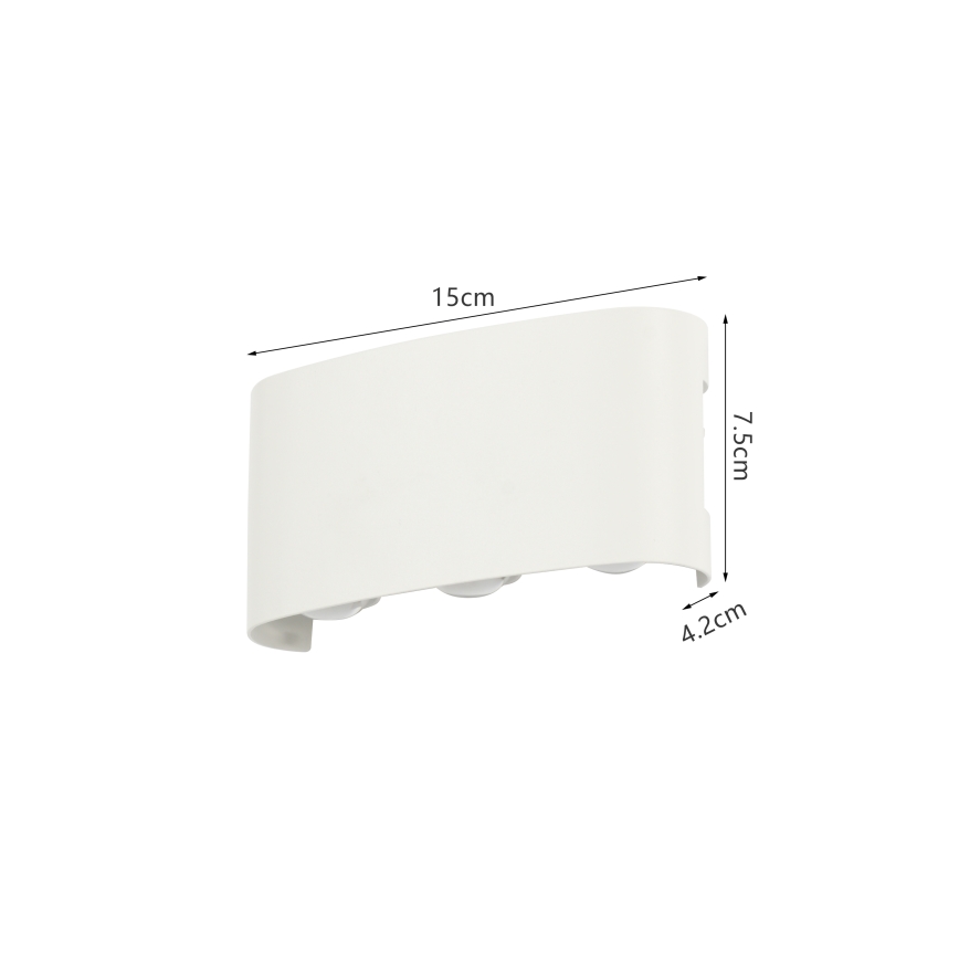 Brilagi - LED επιτοίχιο φωτιστικό εξωτερικού χώρου FLAREBOX LED/6W/230V λευκό IP65