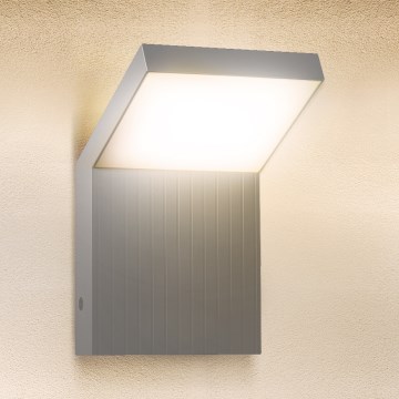 Brilagi - LED επιτοίχιο φωτιστικό εξωτερικού χώρου RIANO LED/8W/230V ασημένιο IP65