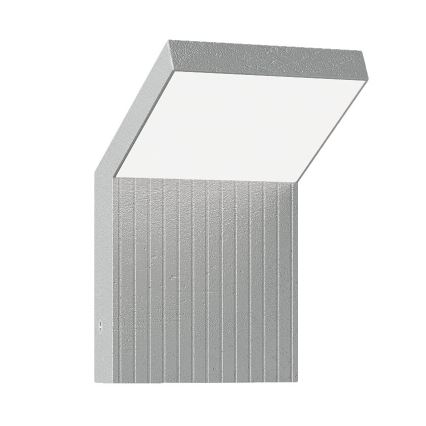Brilagi - LED επιτοίχιο φωτιστικό εξωτερικού χώρου RIANO LED/8W/230V ασημένιο IP65