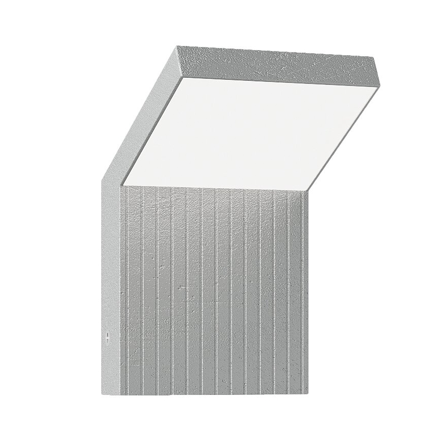 Brilagi - LED επιτοίχιο φωτιστικό εξωτερικού χώρου RIANO LED/8W/230V ασημένιο IP65