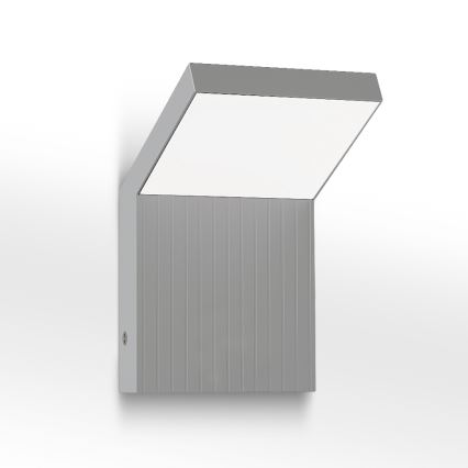 Brilagi - LED επιτοίχιο φωτιστικό εξωτερικού χώρου RIANO LED/8W/230V ασημένιο IP65