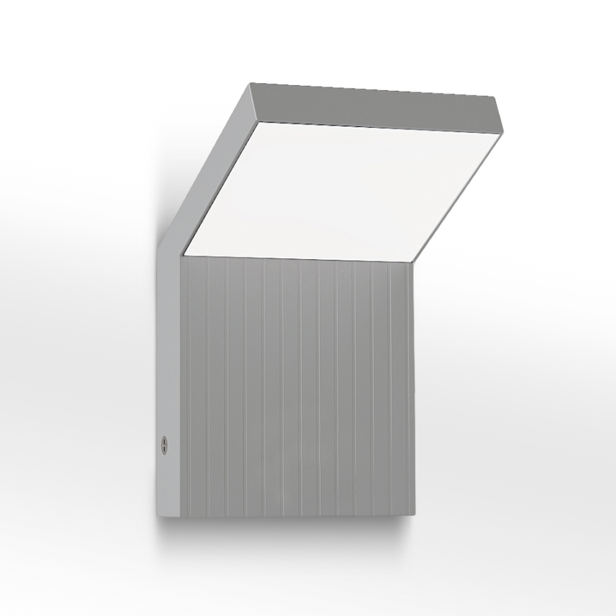 Brilagi - LED επιτοίχιο φωτιστικό εξωτερικού χώρου RIANO LED/8W/230V ασημένιο IP65