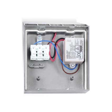 Brilagi - LED επιτοίχιο φωτιστικό εξωτερικού χώρου RIANO LED/8W/230V ασημένιο IP65