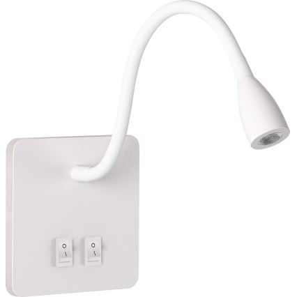 Brilagi - LED Εύκαμπτο φωτιστικό τοίχου MAYA Double LED/4W/230V + LED/3W λευκό