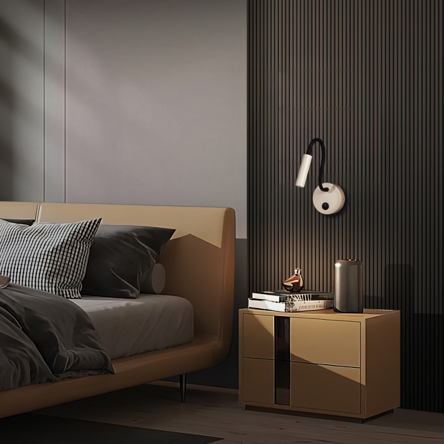 Brilagi - LED Εύκαμπτο φωτιστικό τοίχου MAYA LED/3W/230V 4000K μπεζ