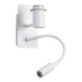 Brilagi - LED Εύκαμπτο φωτιστικό τοίχου NUBILA 1xE27/25W/230V + LED/3W λευκό