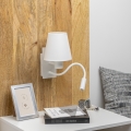 Brilagi - LED Εύκαμπτο φωτιστικό τοίχου NUBILA 1xE27/25W/230V + LED/3W λευκό
