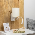 Brilagi - LED Εύκαμπτο φωτιστικό τοίχου NUBILA 1xE27/25W/230V + LED/3W λευκό/κρεμ