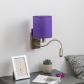 Brilagi - LED Εύκαμπτο φωτιστικό τοίχου NUBILA 1xE27/25W/230V + LED/3W ματ χρώμιο/μωβ