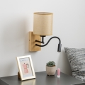 Brilagi - LED Εύκαμπτο φωτιστικό τοίχου NUBILA WOOD 1xE27/25W/230V + LED/3W δρυς/ανοιχτό καφέ