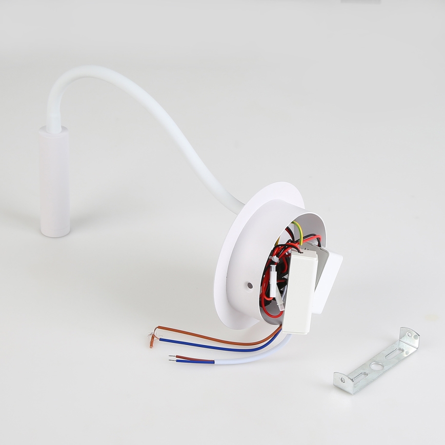 Brilagi - LED Εύκαμπτο φωτιστικό τοίχου με θύρα USB MAYA LED/3W/230V 4000K λευκό